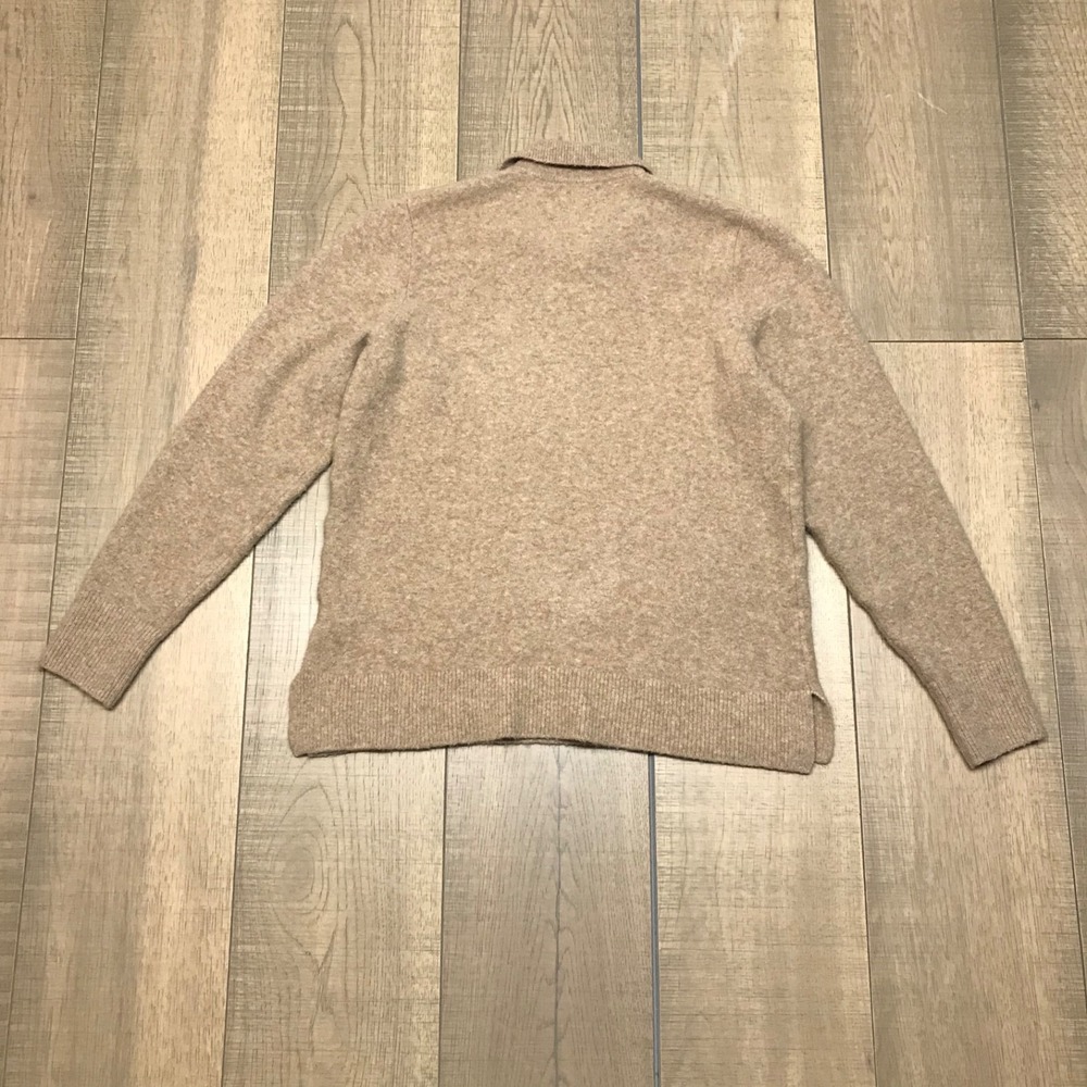 J.CREW Sweater Womens‎ Size M Brown Polo Collar V-Neck Knit Extra Soft Preppy - Picture 2 of 10